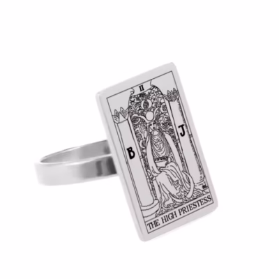 The High Priestess Tarot Silver Mystic Ring