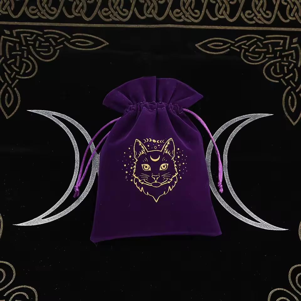 Tarot Astrology Symbol Velvet Card Pouch