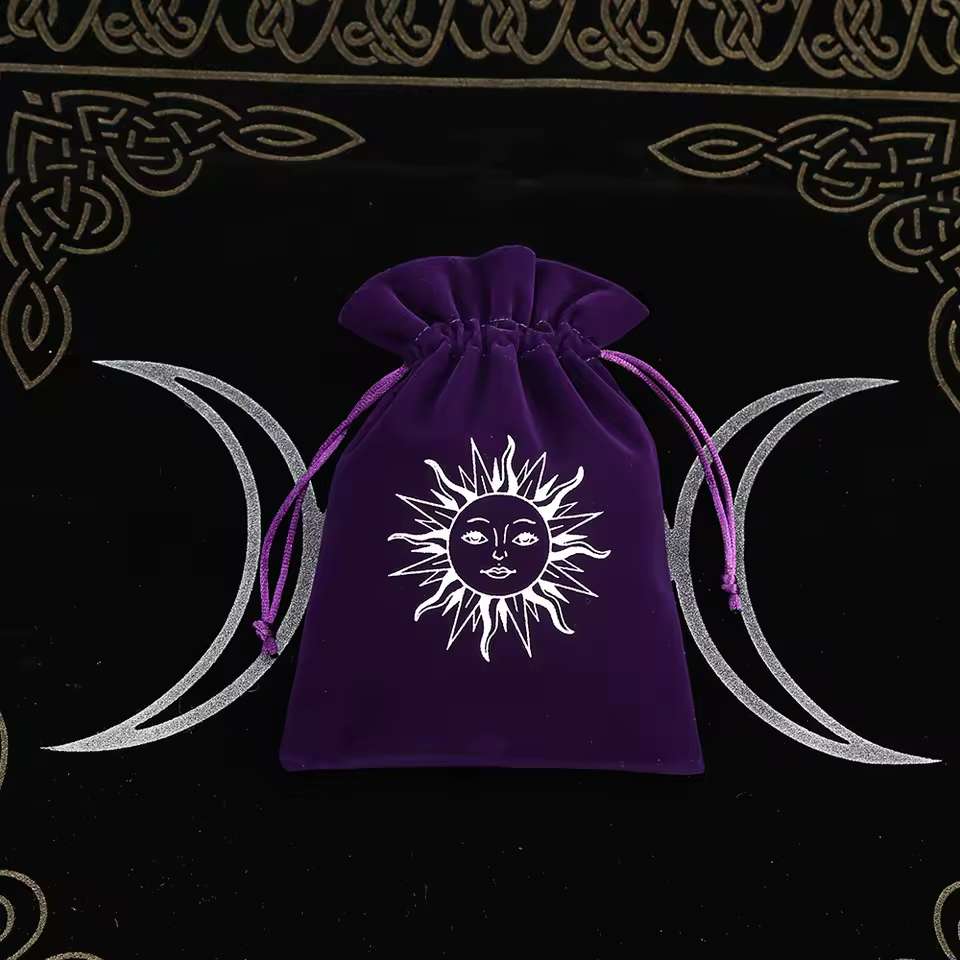 Tarot Cosmic Symbol Velvet Card Pouch