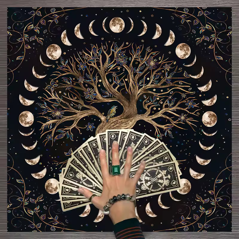 Tarot Zodiac Celestial Reading Cloth