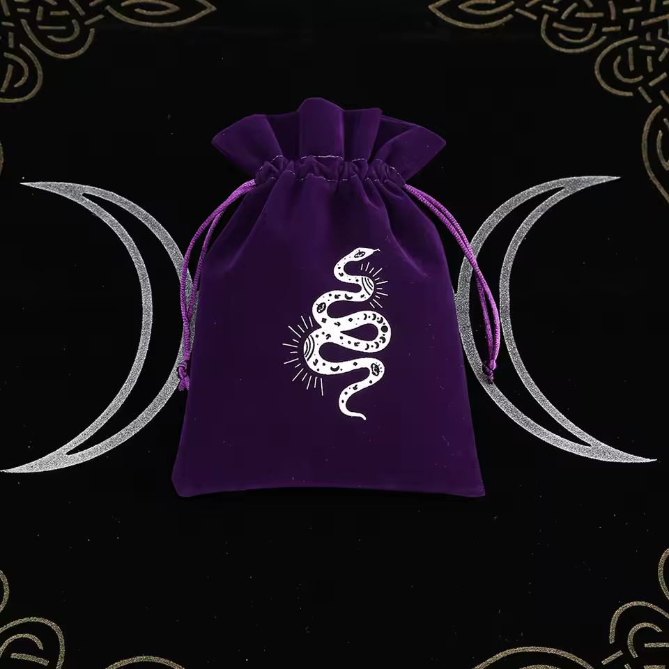 Tarot Zodiac Symbol Velvet Card Pouch