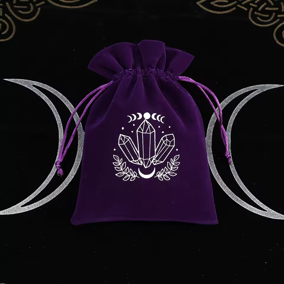 Tarot Celestial Mystic Velvet Card Pouch
