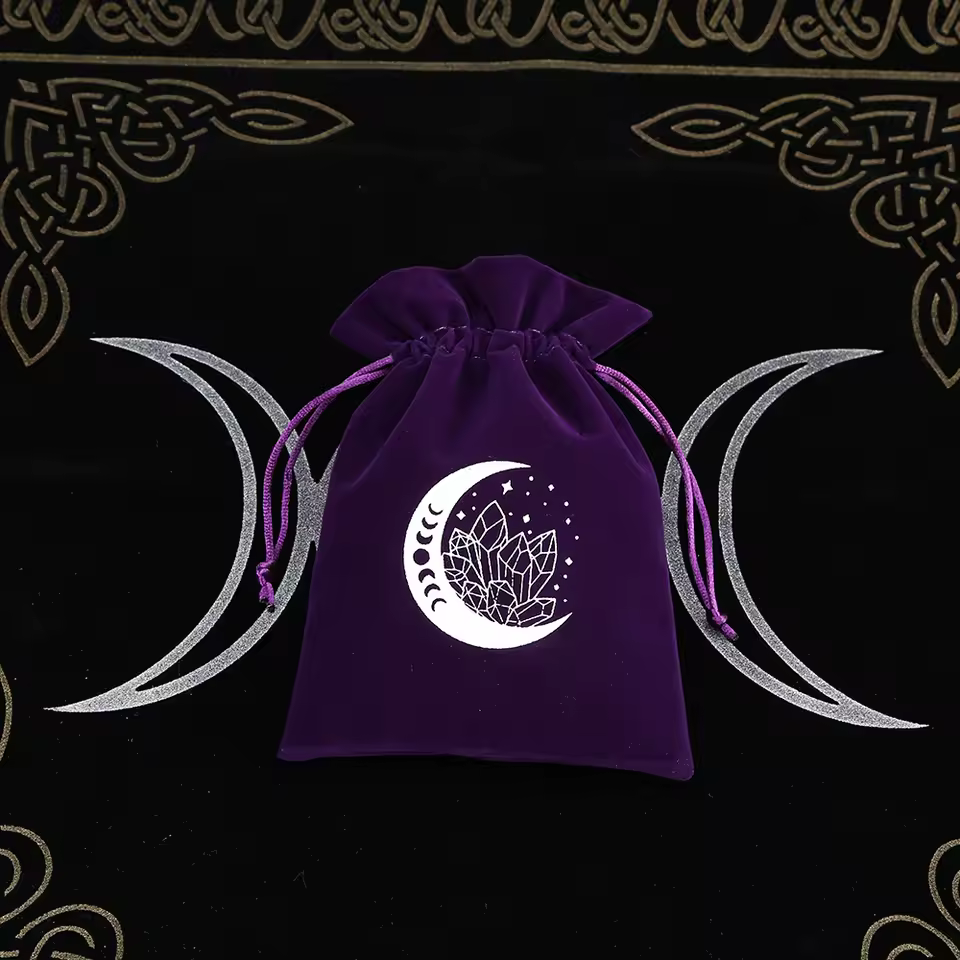 Tarot Occult Symbol Velvet Card Pouch