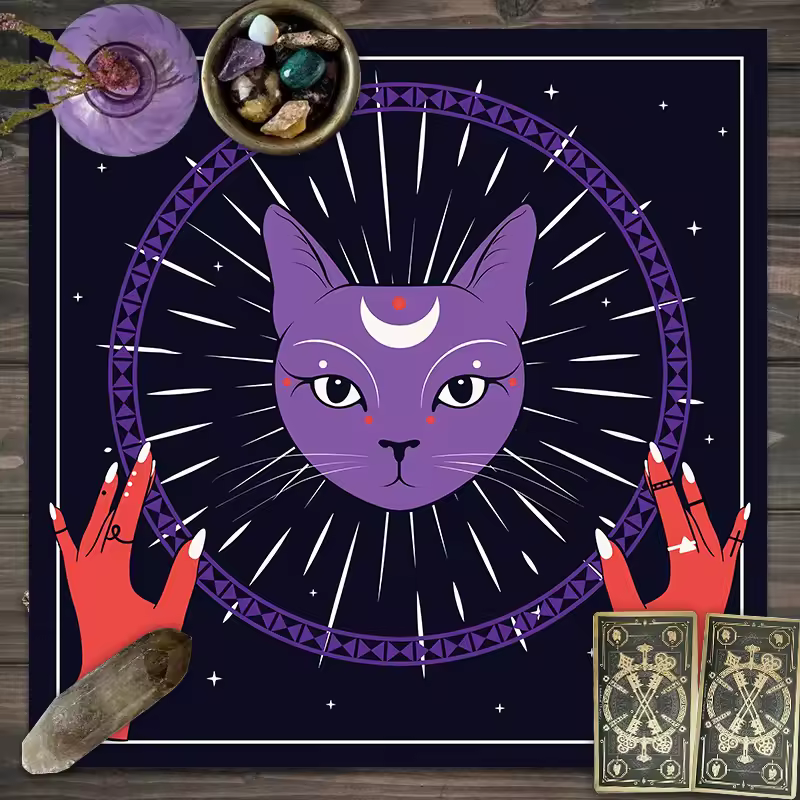 Tarot Occult Moon Reading Cloth