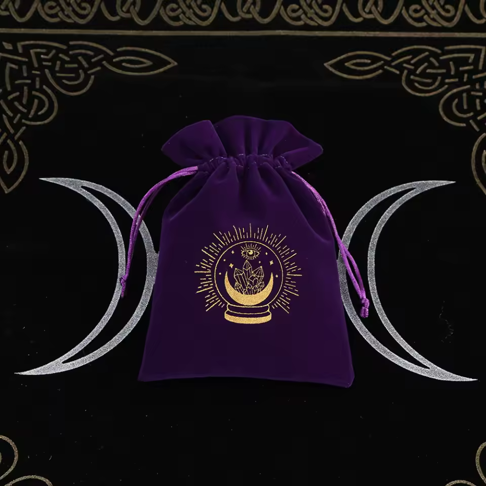 Tarot Lunar Mystic Velvet Card Pouch