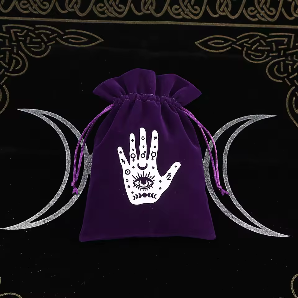 Tarot Moon Phase Velvet Card Pouch