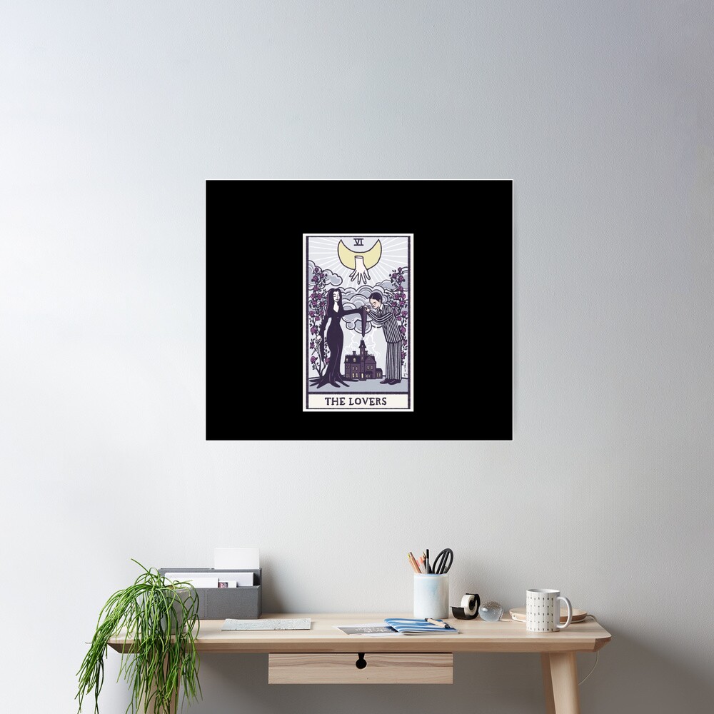 The Lovers Addams Family Tarot Design Poster - Image 2