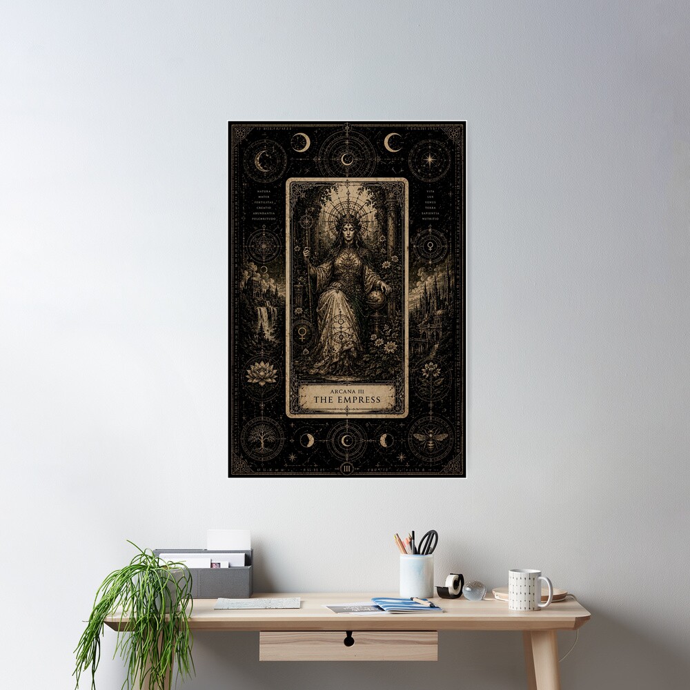The Empress Gothic Nature Queen Tarot Poster - Image 2
