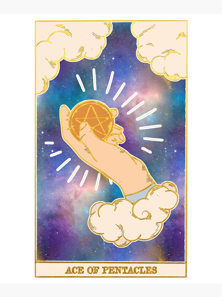 Ace Of Pentacles Minor Arcana Design Throw Pillow - Image 2