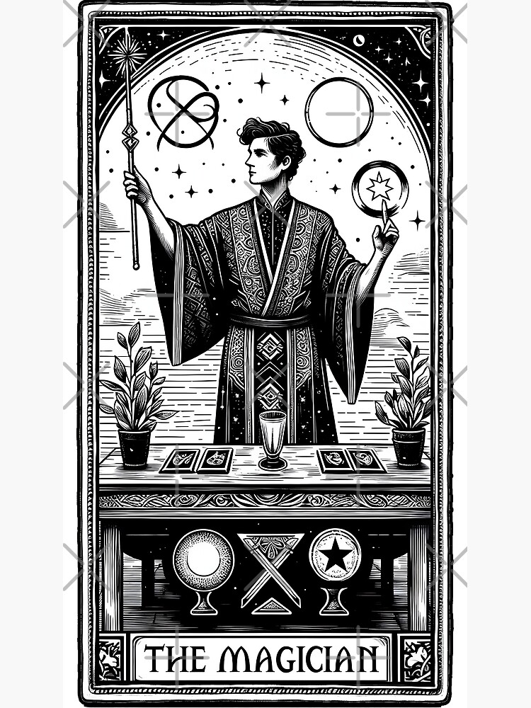 The Magician Major Arcana Design Shower Curtain - Image 2