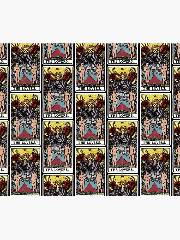 The Lovers Major Arcana Occult Tarot Shower Curtain - Image 2