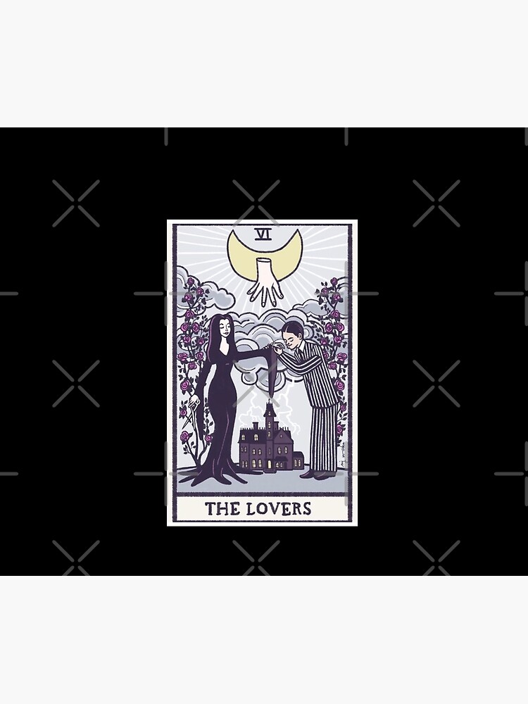The Lovers Addams Family Tarot Design Shower Curtain - Image 2