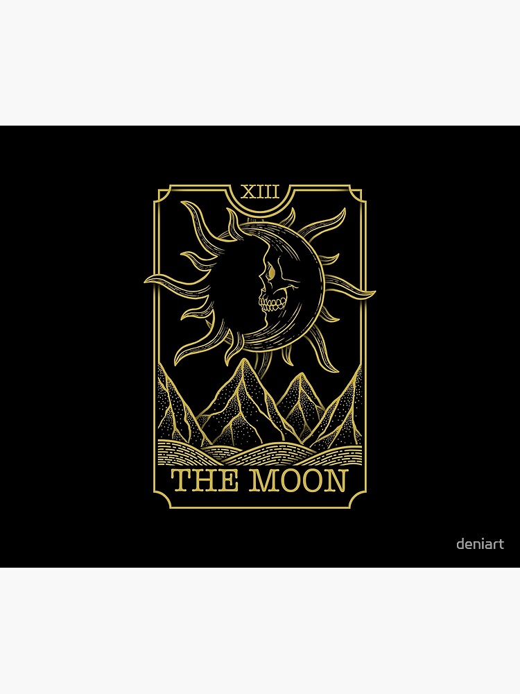 The Moon Mystic Tarot Design Shower Curtain - Image 2