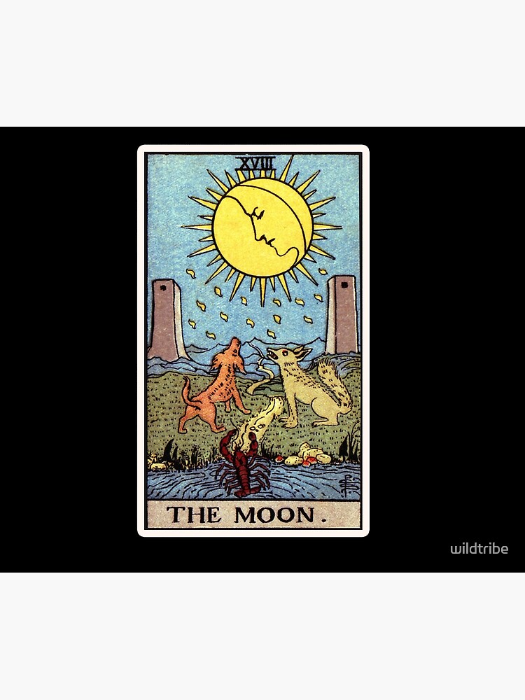 The Moon Xviii Tarot Design Shower Curtain - Image 2