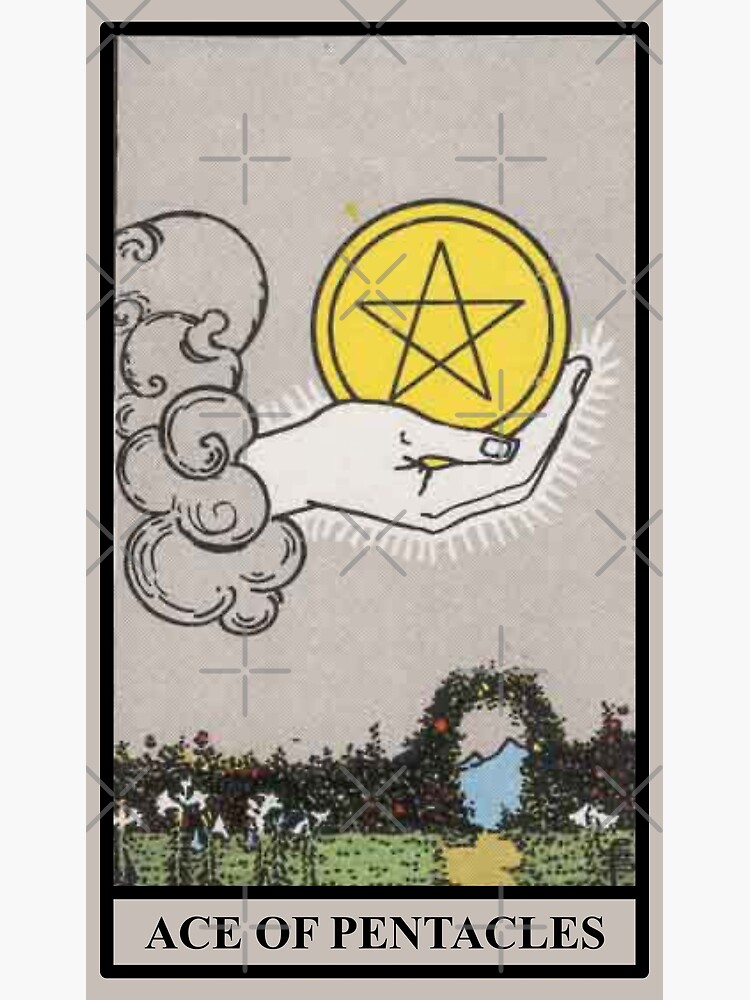 Ace Of Pentacles Classic Tarot Design Shower Curtain - Image 2