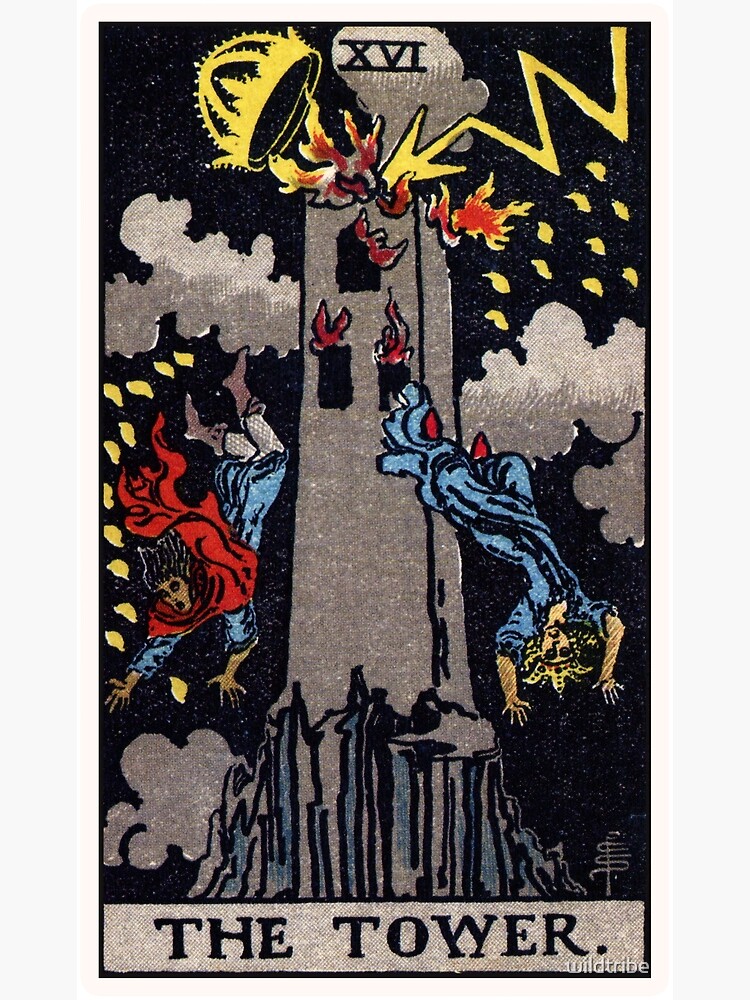 The Tower Xvi Tarot Design Shower Curtain - Image 2