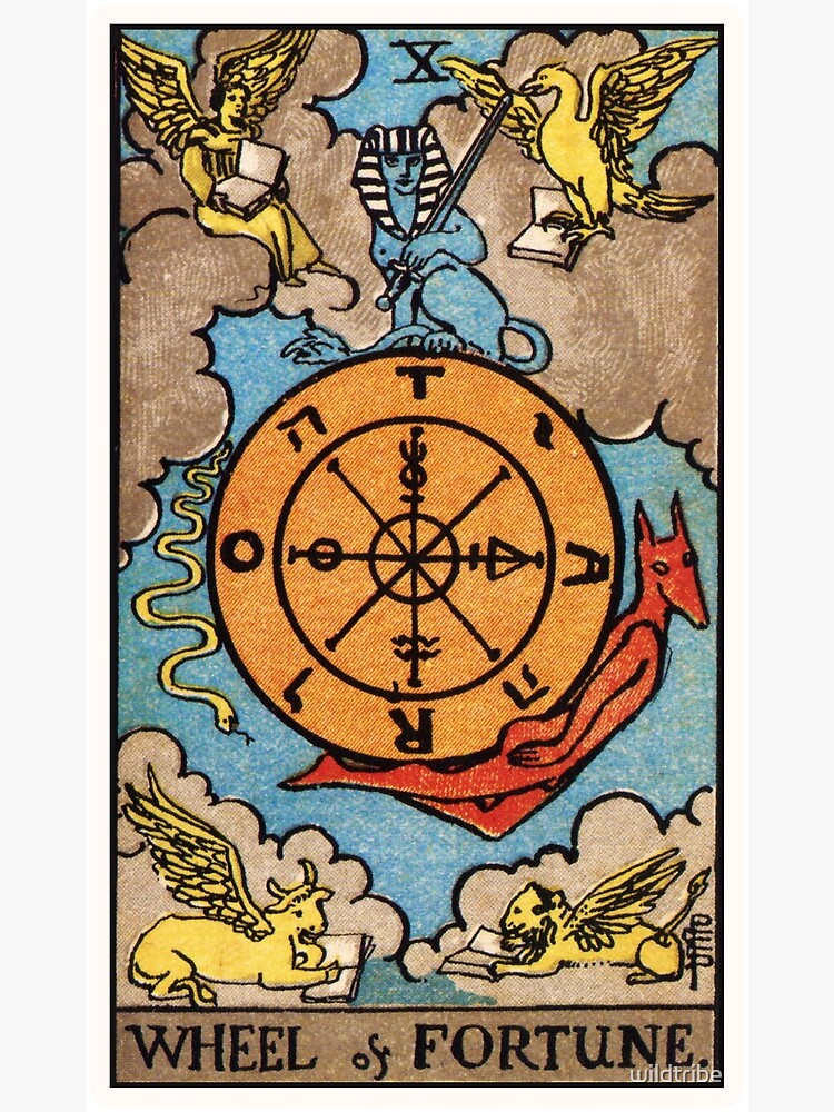Wheel Of Fortune X Tarot Design Shower Curtain - Image 2