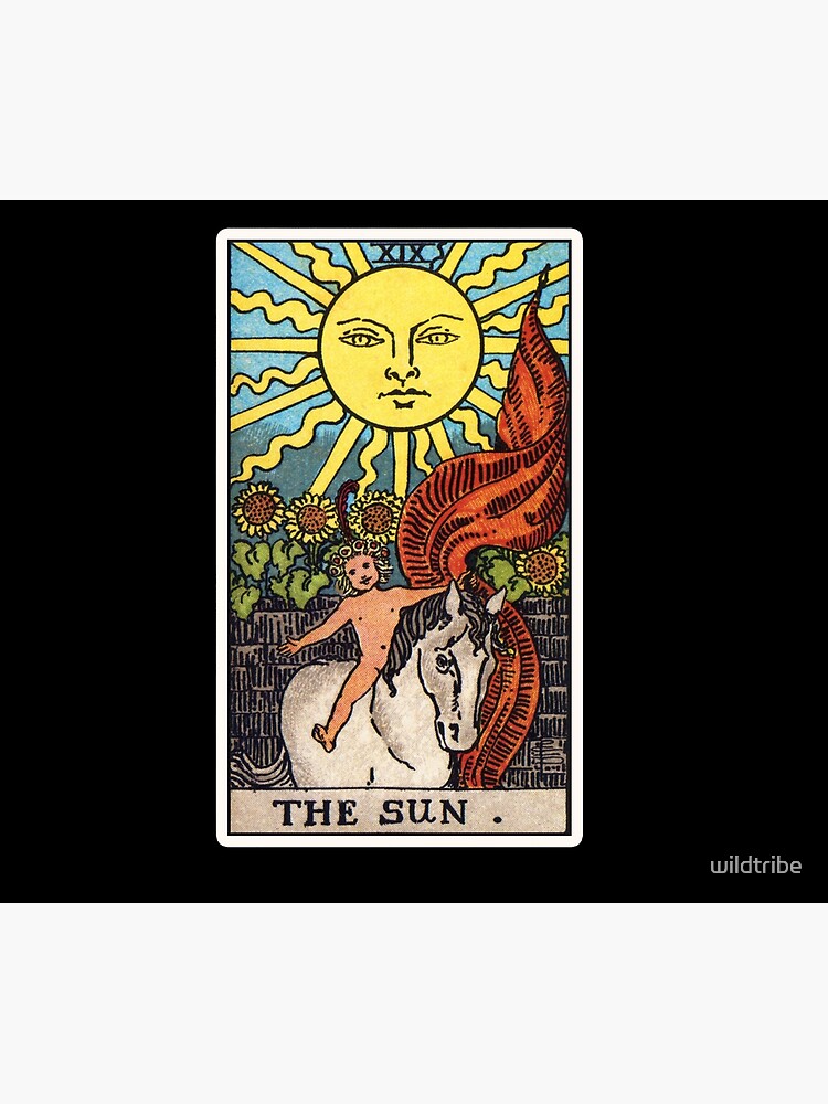 The Sun Xix Tarot Design Shower Curtain - Image 2