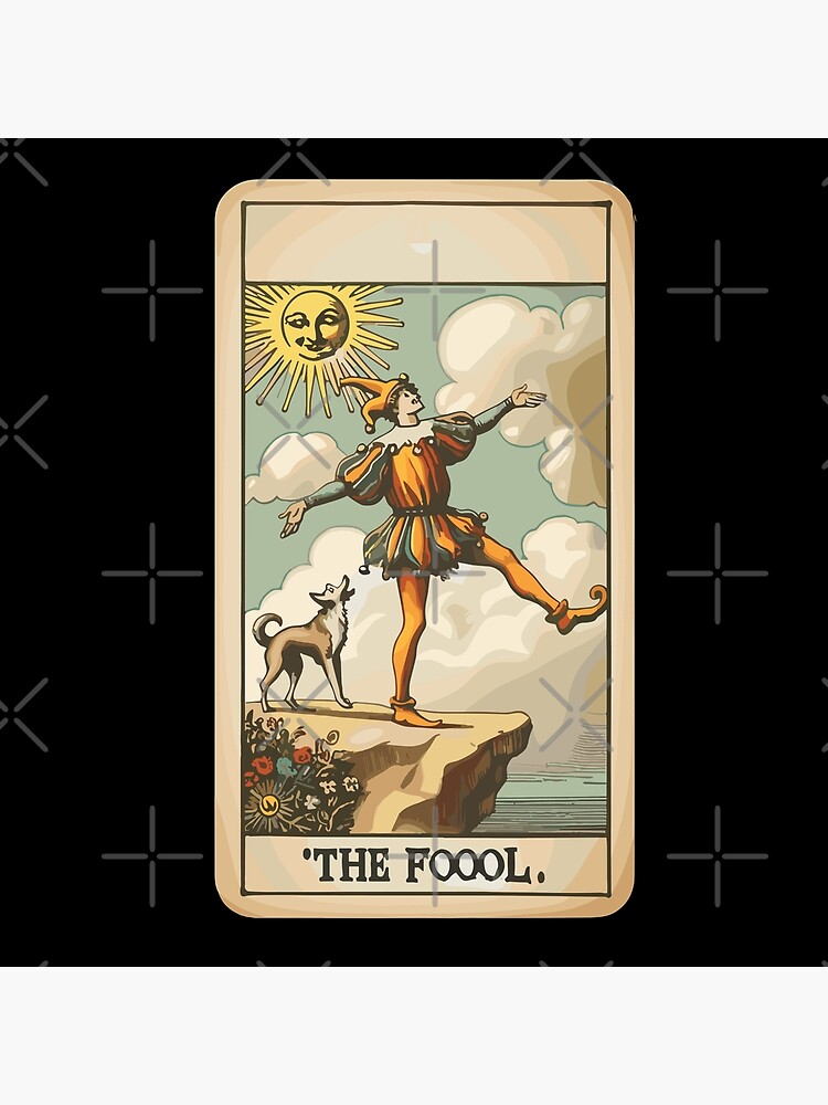 The Fool Halloween Vintage Tarot Design Tapestry - Image 2