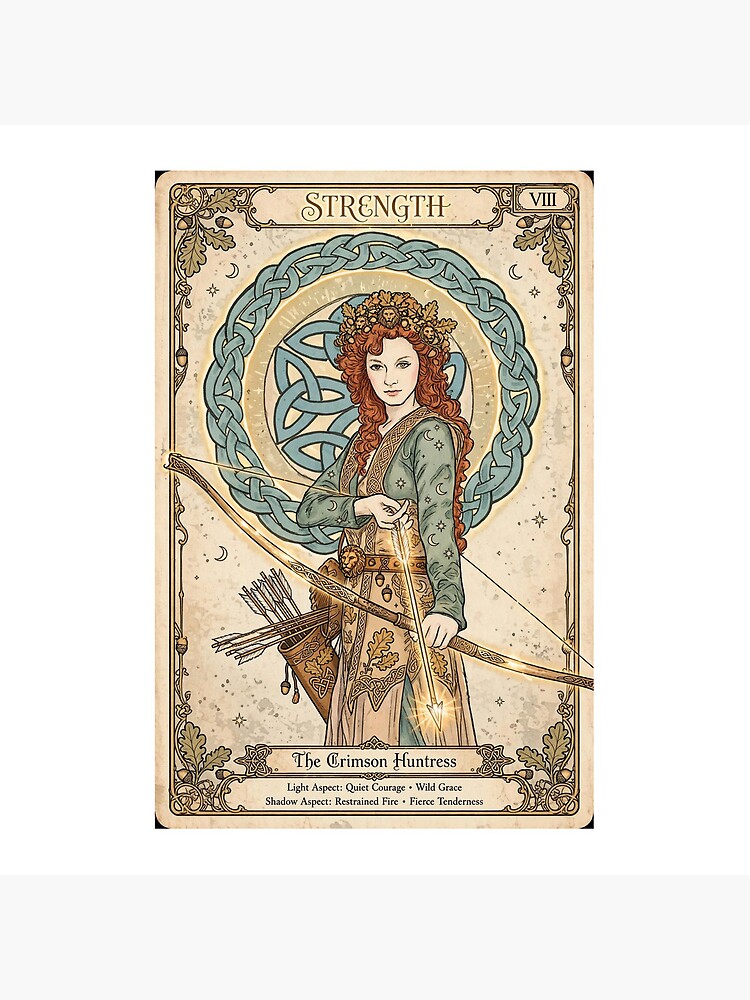 Strength Woodland Guardians Tarot Design Tapestry - Image 2