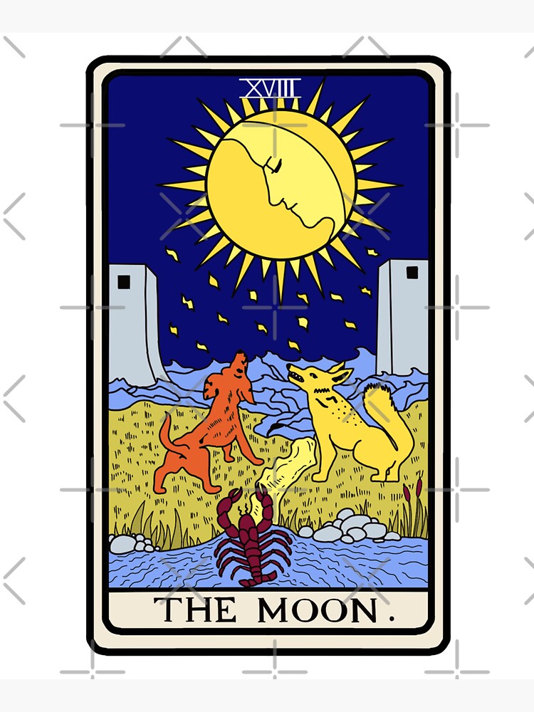 The Moon Tarot Mystic Design Tapestry - Image 2