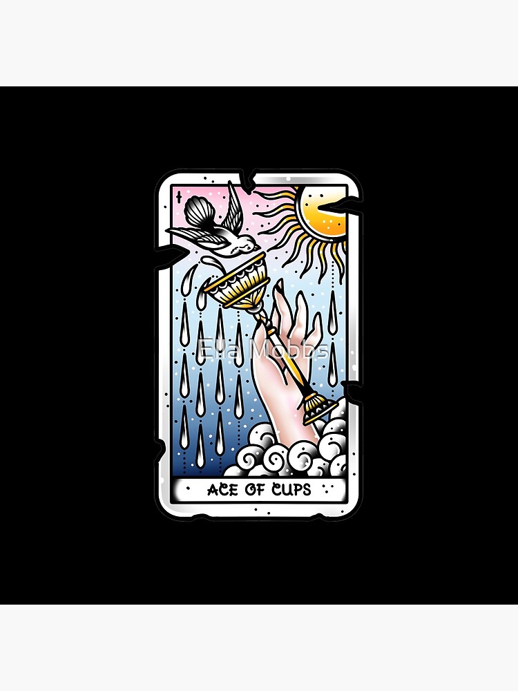 Ace Of Cups Vintage Tattoo Design Tapestry - Image 2