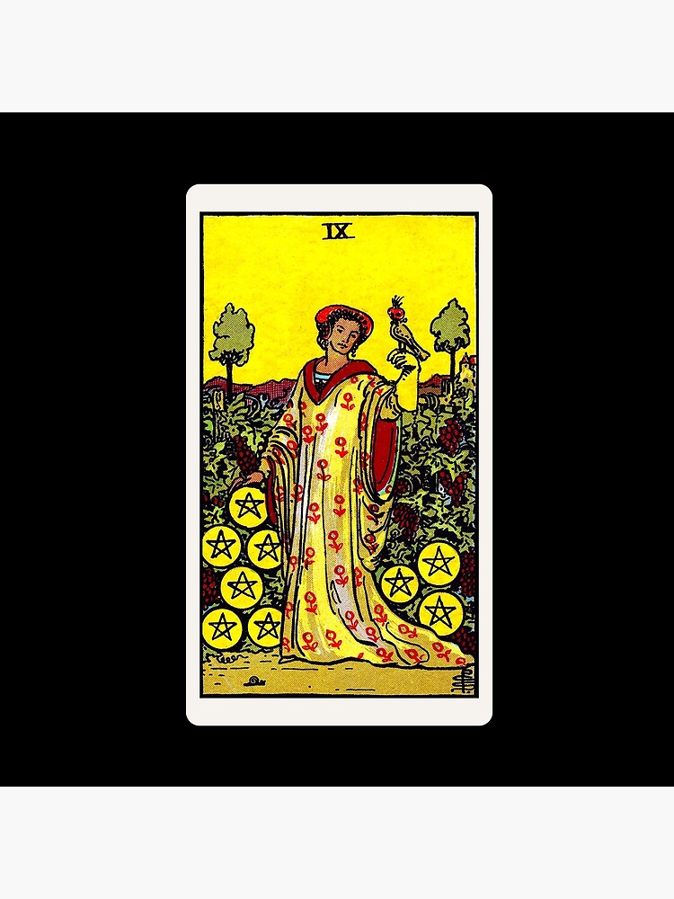 Nine Of Pentacles Rider Waite Smith Tarot Tapestry - Image 2