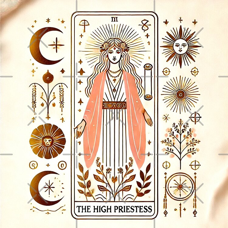 The High Priestess Classic Tarot Design Tote Bag - Image 2