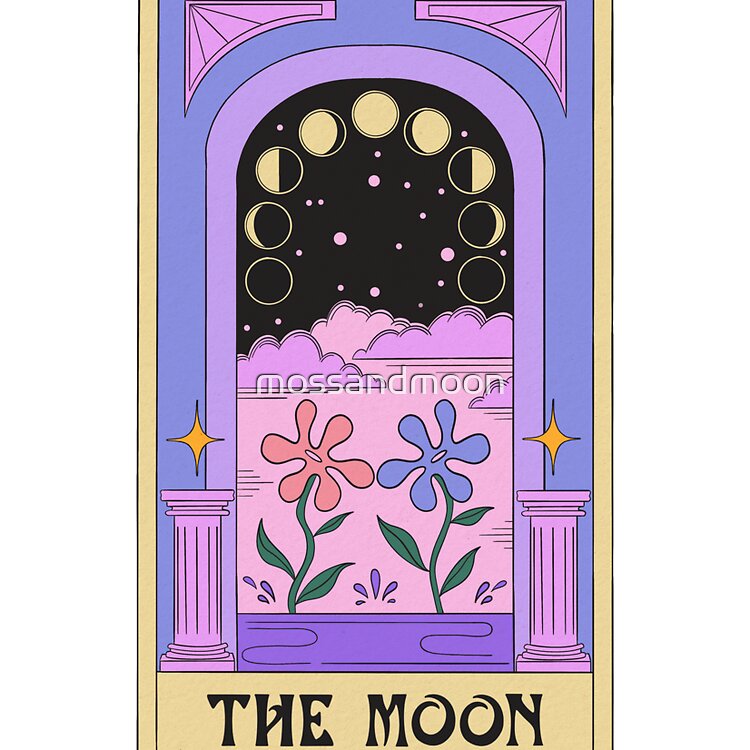 The Moon Tarot Celestial Design Tote Bag - Image 2