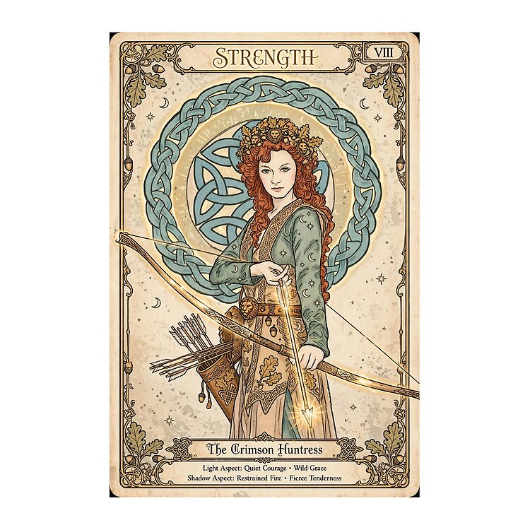 Strength Woodland Guardians Tarot Design Tote Bag - Image 2