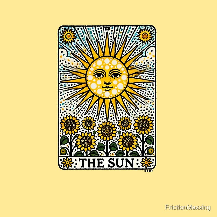 The Sun Tarot Mystic Design Tote Bag - Image 2