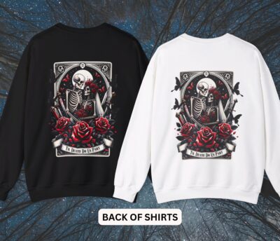 Skeleton Couple Moonlit Roses Custom Sweatshirt