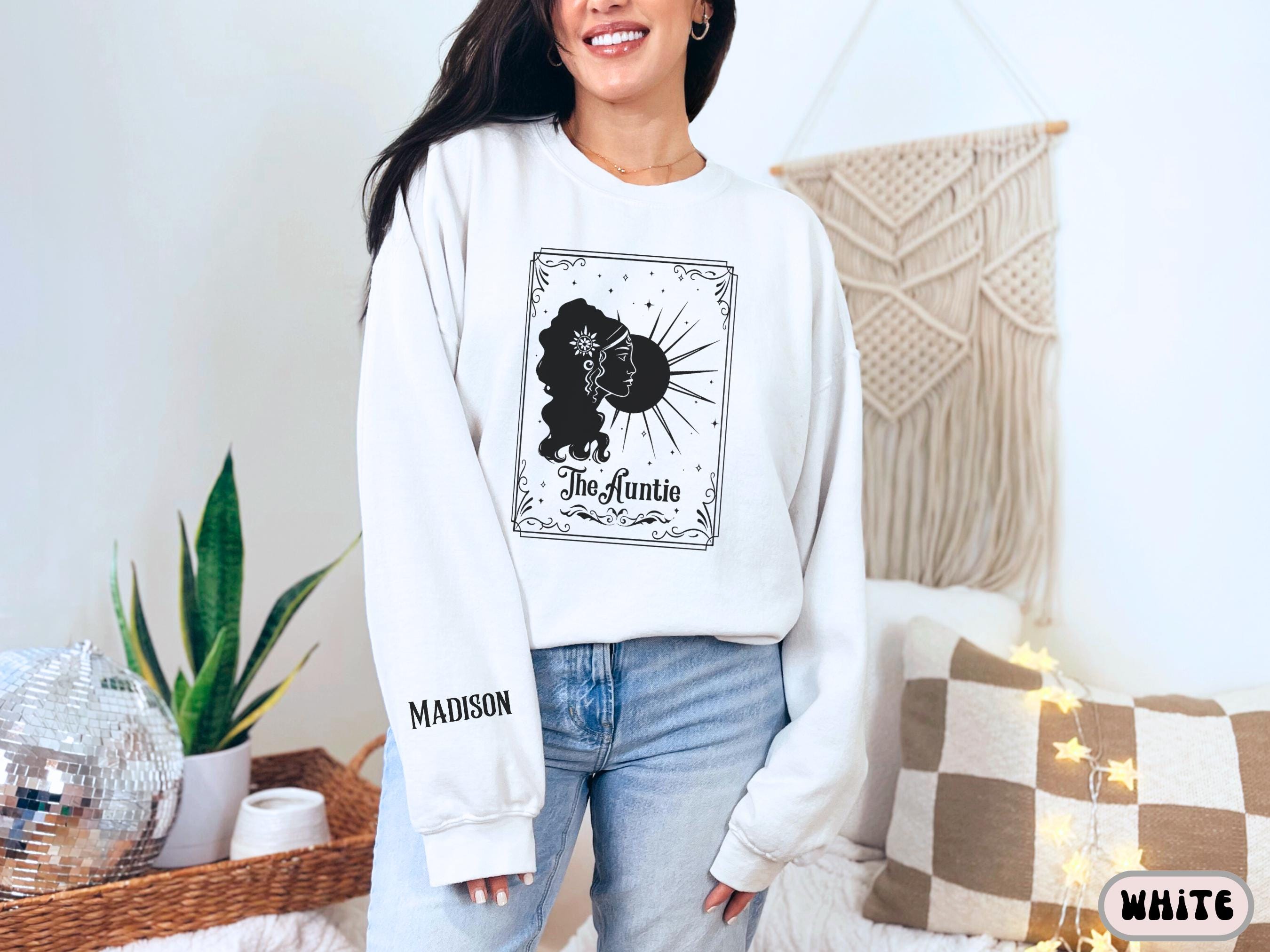 Celestial Aunt Moon Portrait Custom Sweatshirt - Image 4