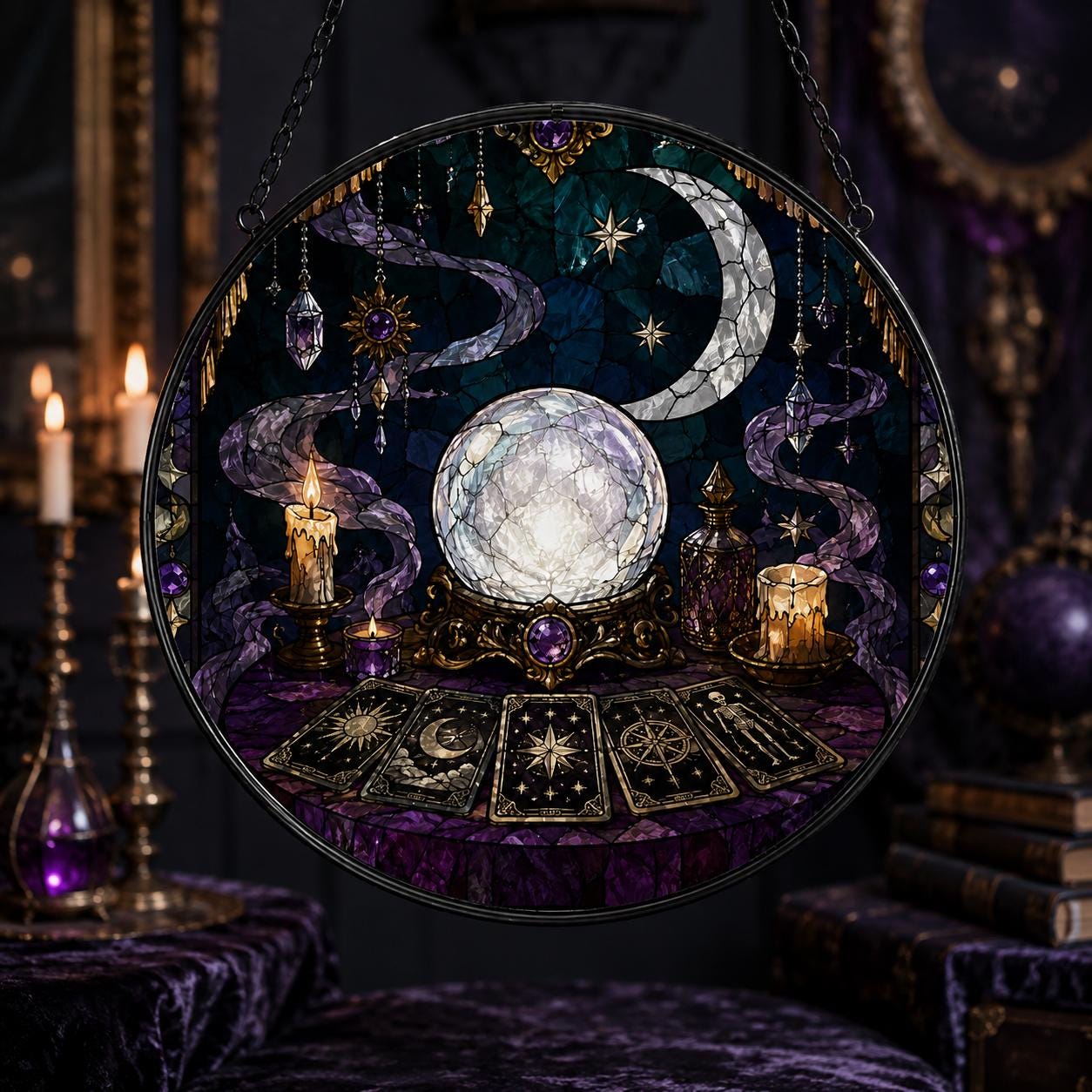 Fortune Teller Crystal Ball Gothic Suncatcher - Image 3