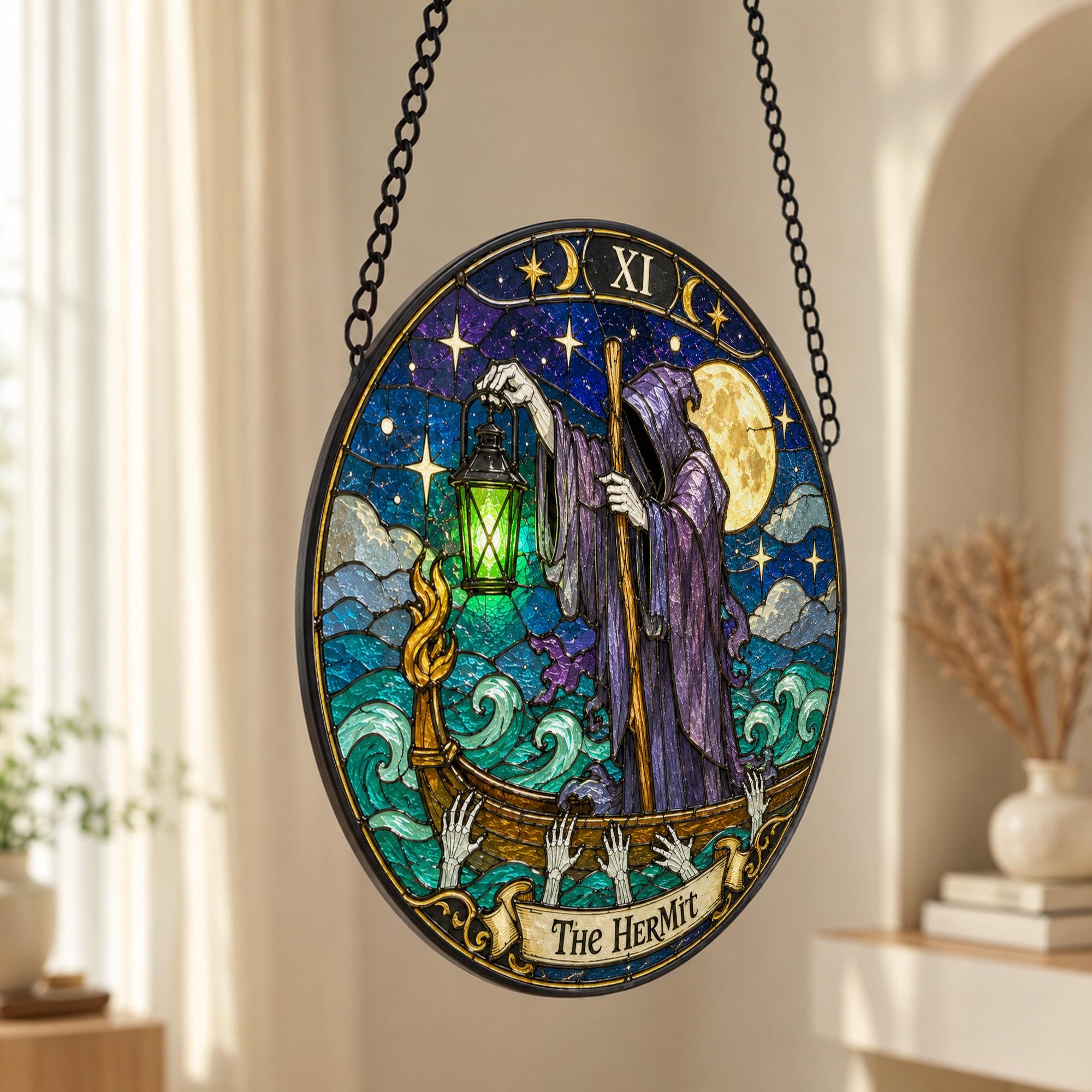 The Hermit Grim Reaper Gothic Suncatcher - Image 4