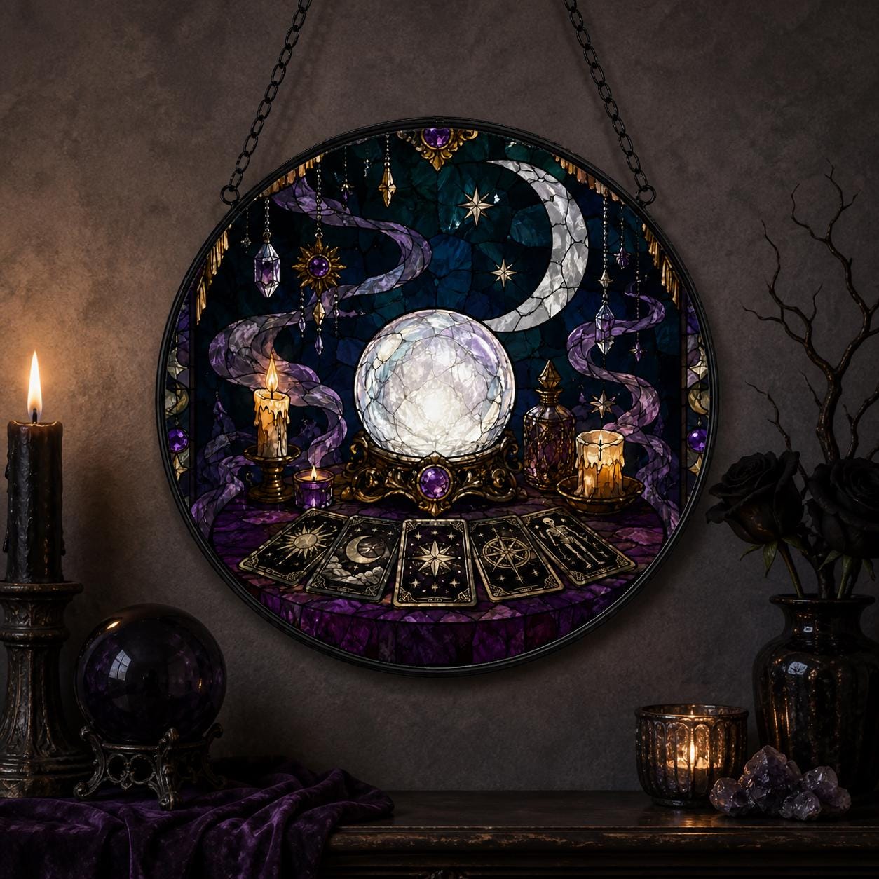 Fortune Teller Crystal Ball Gothic Suncatcher - Image 2