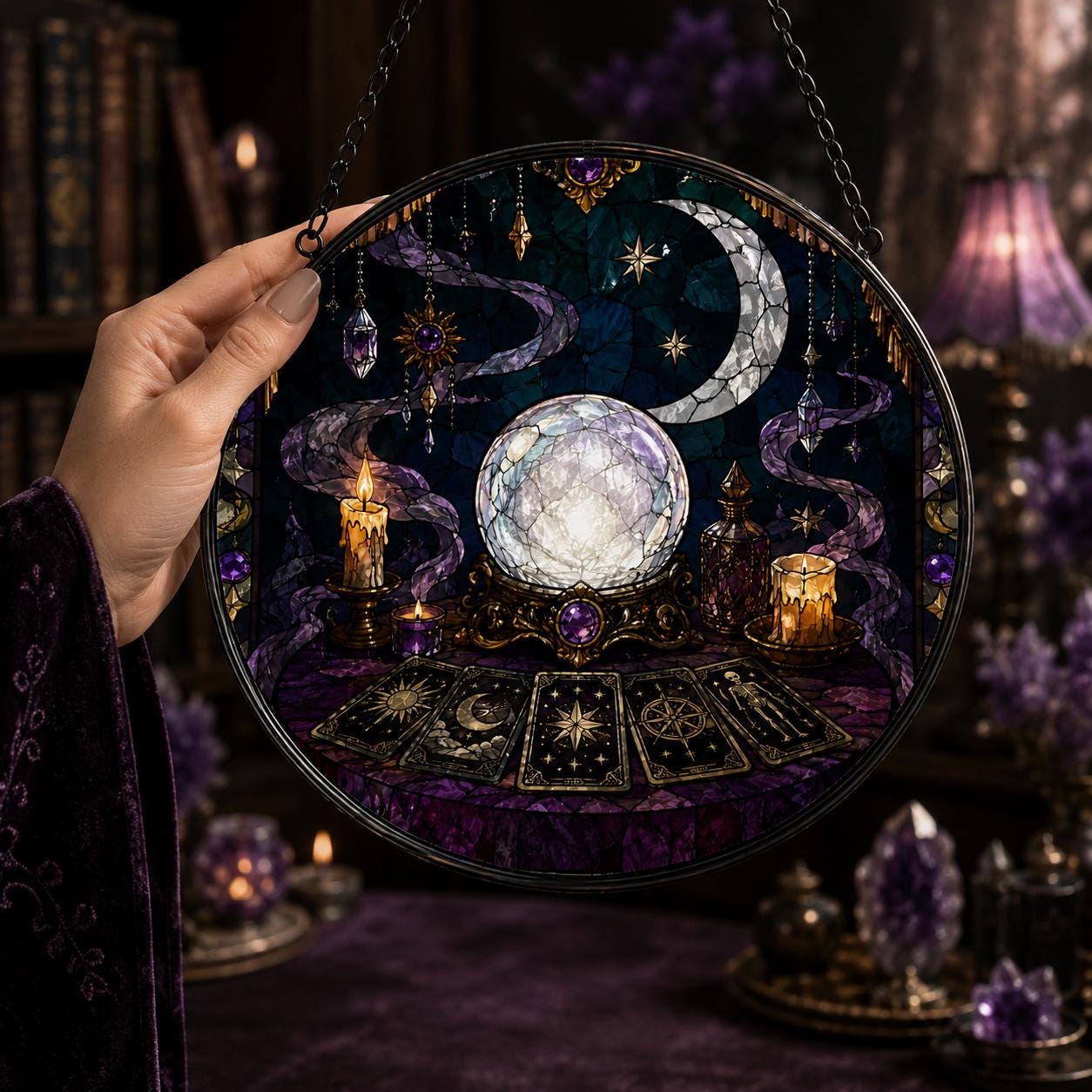 Fortune Teller Crystal Ball Gothic Suncatcher - Image 5