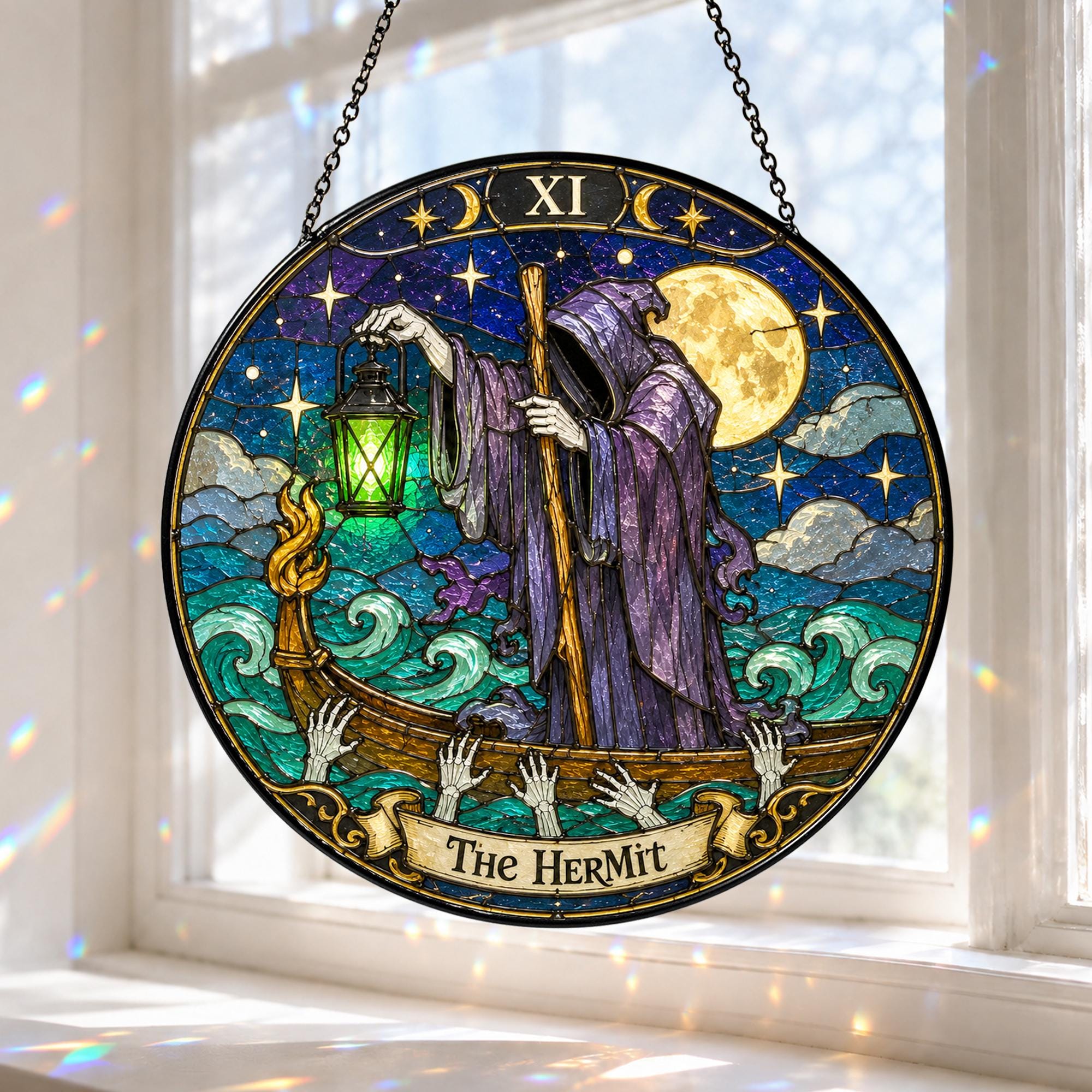 The Hermit Grim Reaper Gothic Suncatcher - Image 2