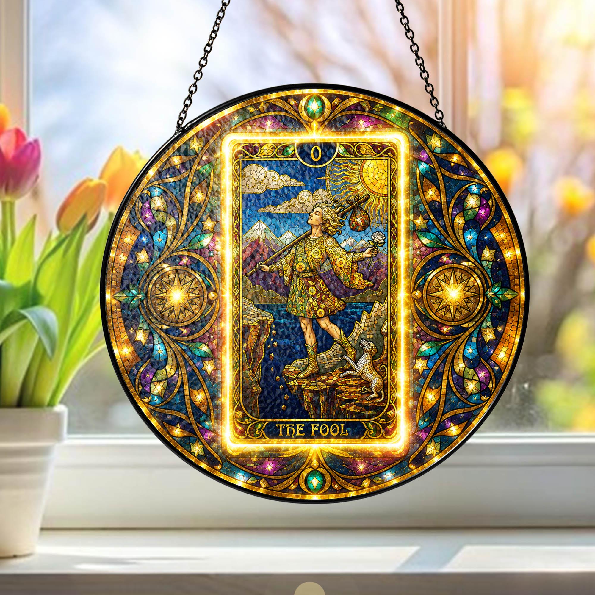 The Fool New Beginnings Tarot Suncatcher - Image 3