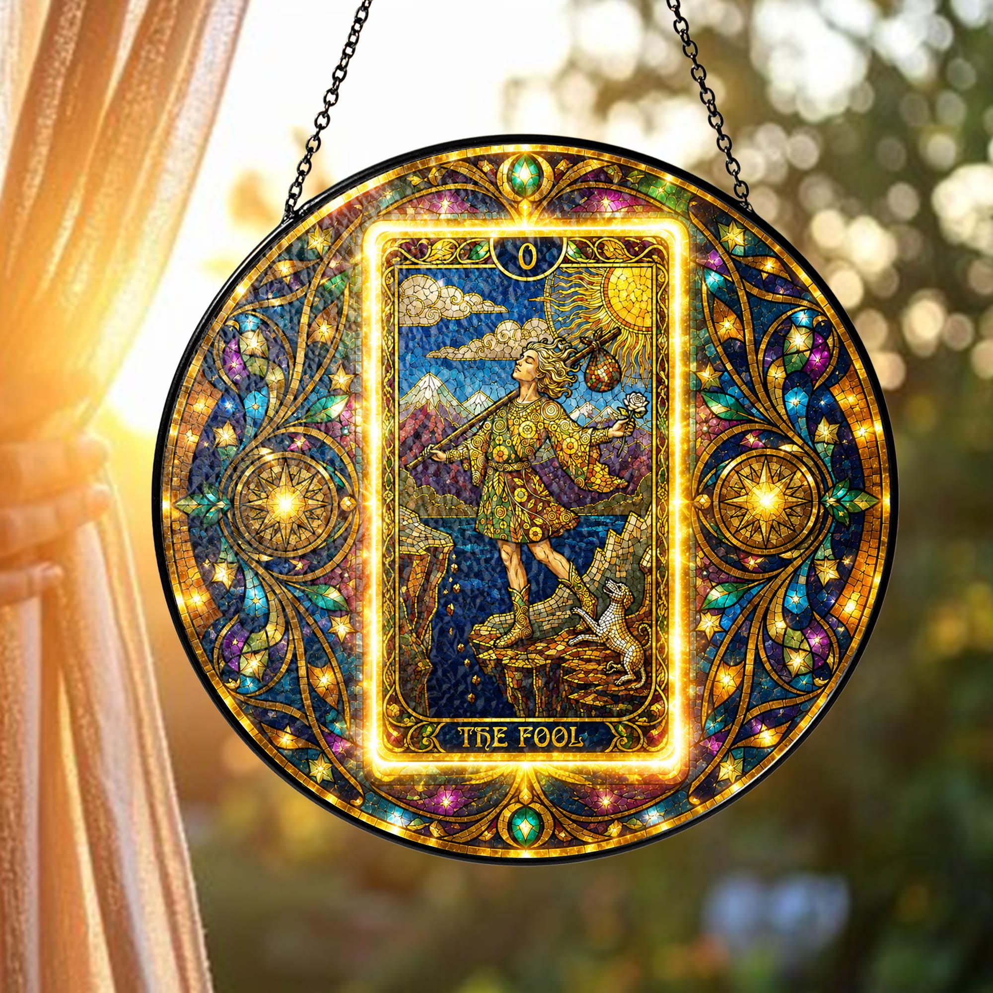 The Fool New Beginnings Tarot Suncatcher - Image 2