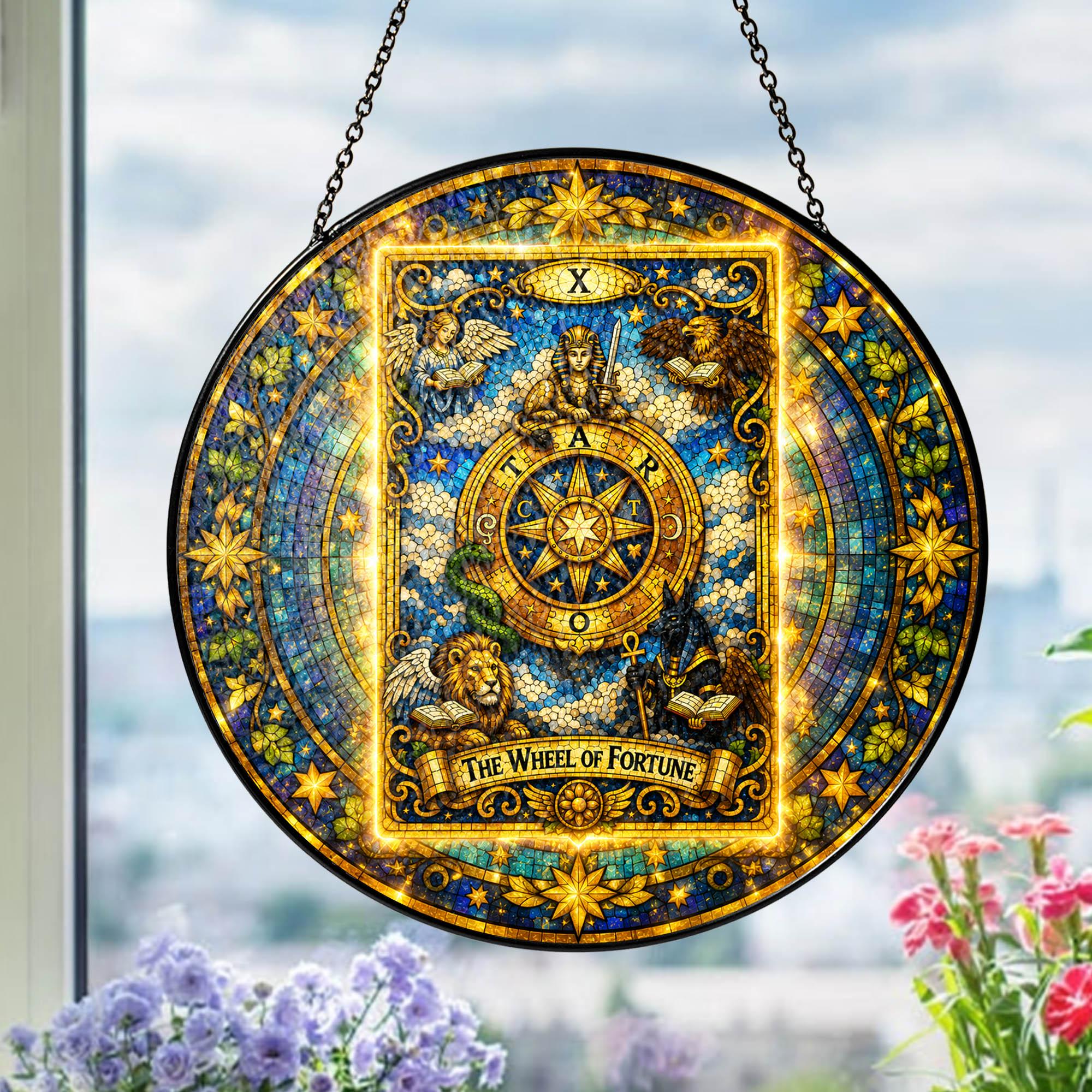 Wheel Of Fortune Destiny Tarot Suncatcher