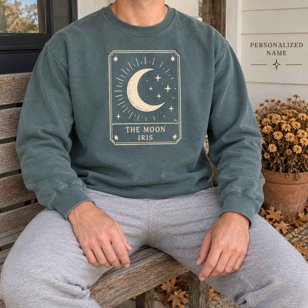 Witch Cat Moon Pumpkin Custom Sweatshirt - Image 3