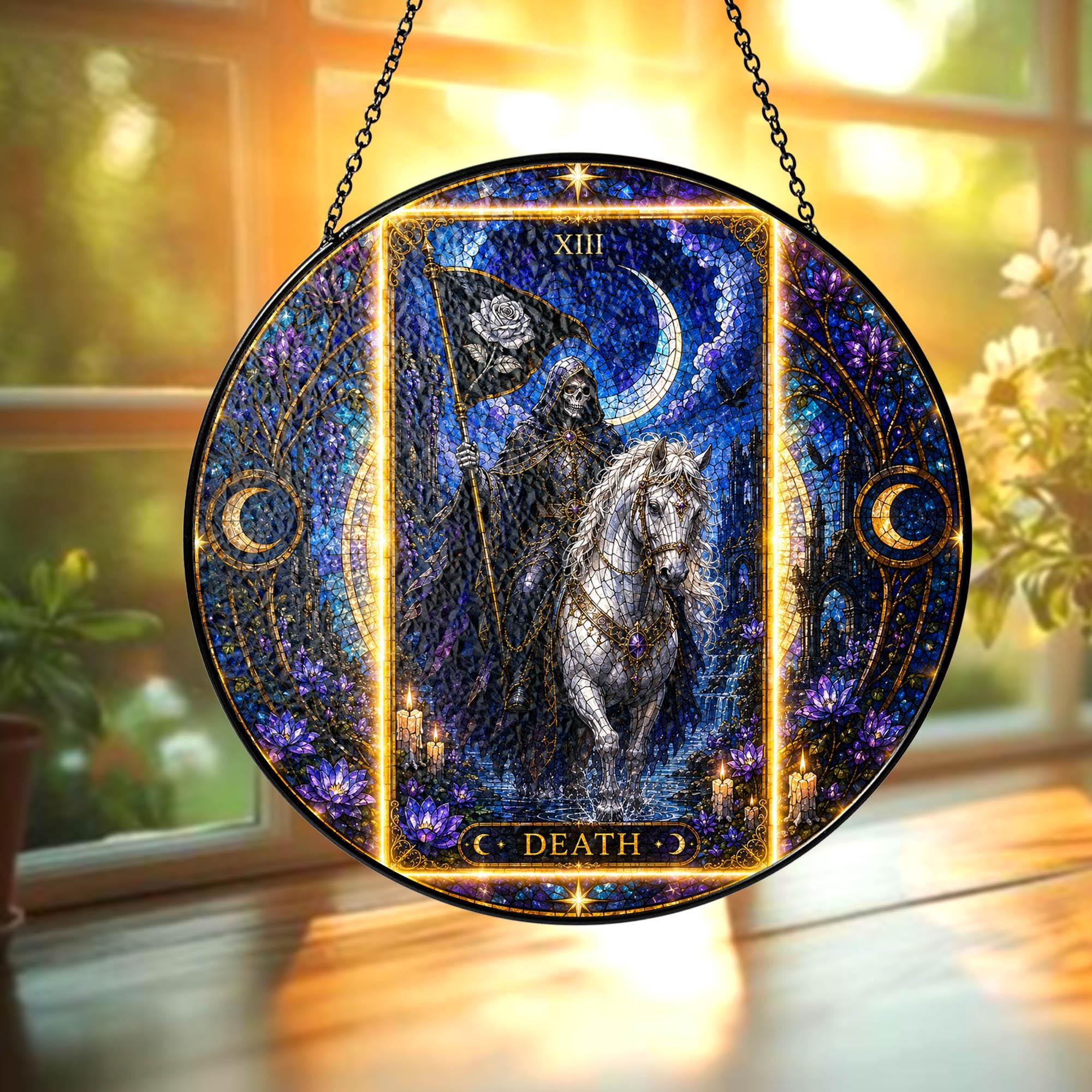 Death Major Arcana Gothic Tarot Suncatcher - Image 2