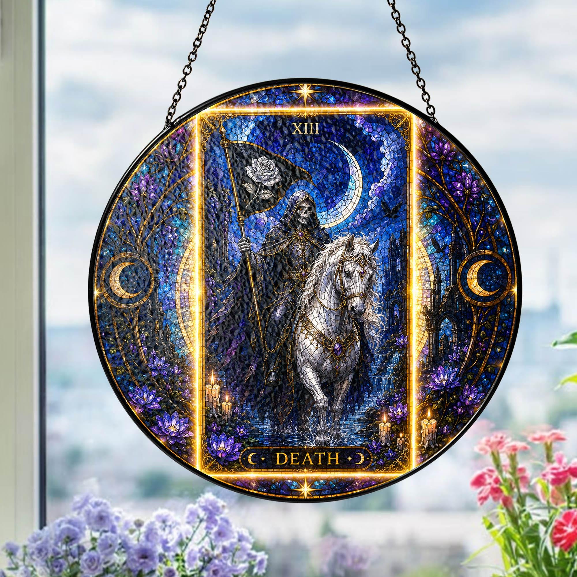 Death Major Arcana Gothic Tarot Suncatcher - Image 3