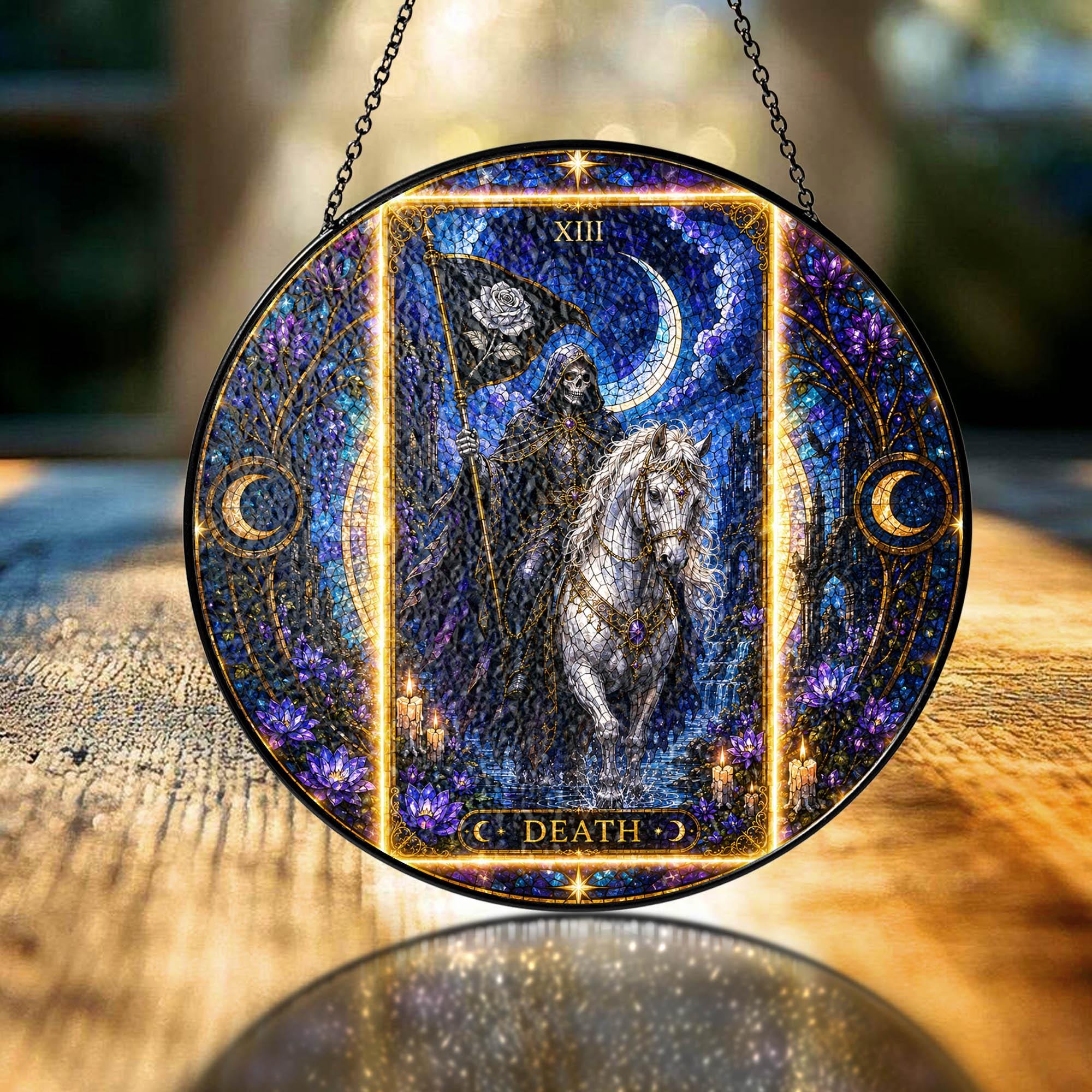 Death Major Arcana Gothic Tarot Suncatcher - Image 4