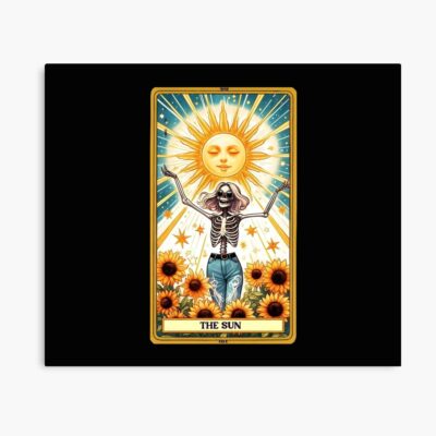 The Sun Sunflower Boho Tarot Design Poster
