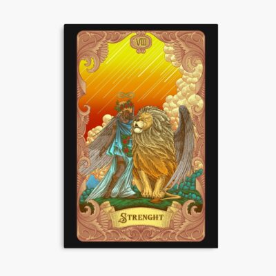 Strength Tarot Mystic Illustration Design Poster
