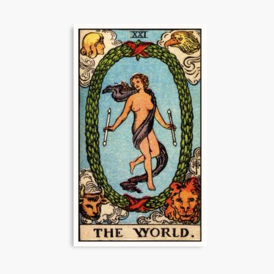 The World Xxi Tarot Design Poster