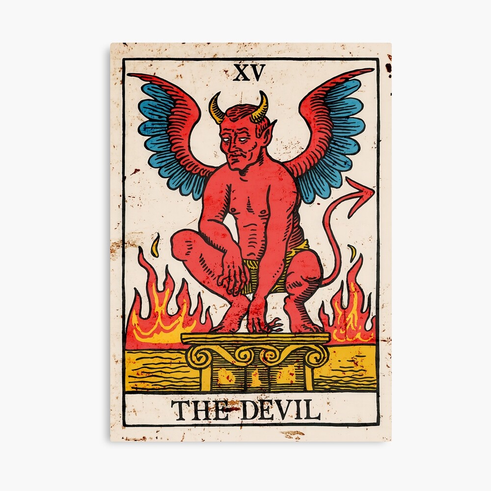 The Devil Tarot Mystic Design Poster