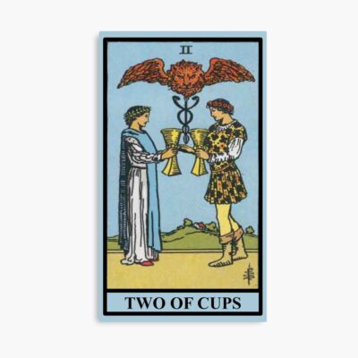 Two Of Cups Tarot Classic Design Poster